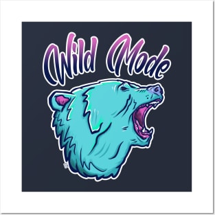 Wild Mode Strong Bear Posters and Art